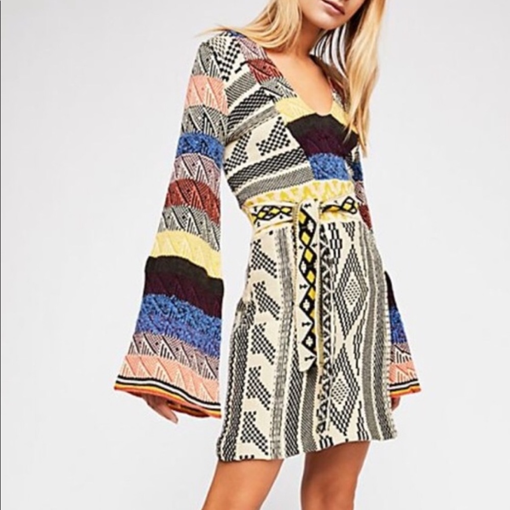 Free People Patchwork Sweater Dress